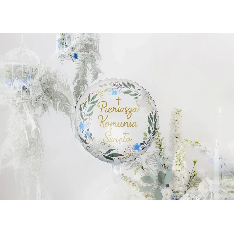 Balon foliowy ''Pierwsza Komunia Święta'', 45 cm