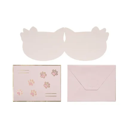 Zaproszenia Kotki, 13 x 10cm 6 szt. Zaproszenia Kotki, 13 x 10cm 6 szt.