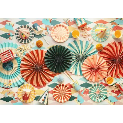 Talerzyki Paski Cyrk, 18x18 cm 6szt. Talerzyki Paski Cyrk, 18x18 cm 6szt.