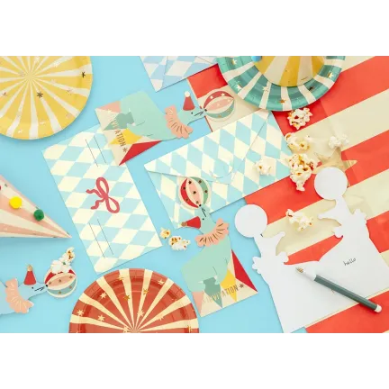 Zaproszenia urodzinowe Foka, 8.5x18.5 cm 6szt.