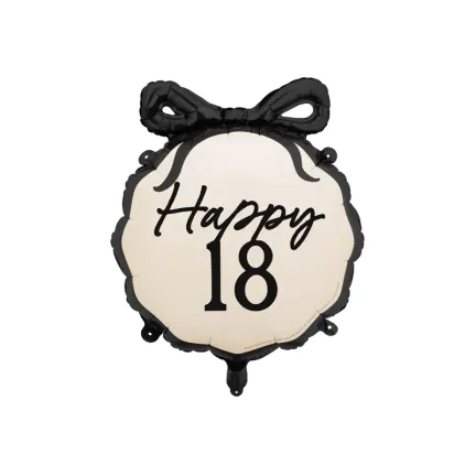 Balon foliowy pastylka Happy Osiemnastka ''18'' 47,5x45 cm