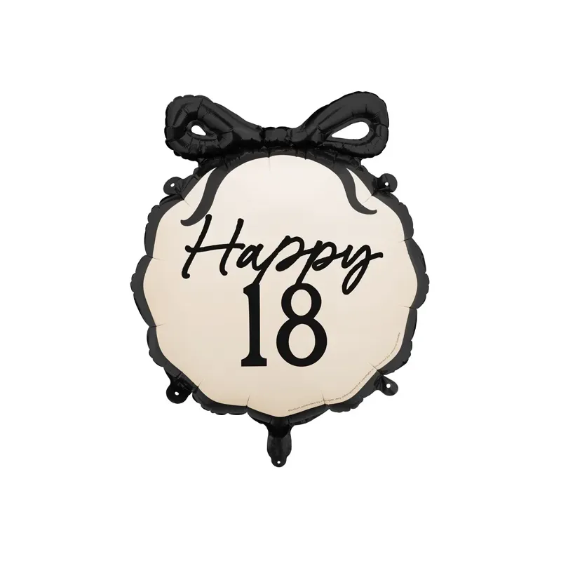 Balon foliowy pastylka Happy Osiemnastka ''18'' 47,5x45 cm