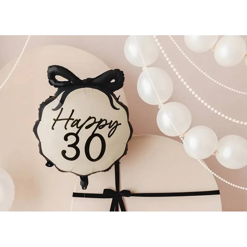 Balon foliowy pastylka Happy trzydziestka ''30'' 47,5x45 cm Balon foliowy pastylka Happy trzydziestka ''30'' 47,5x45 cm