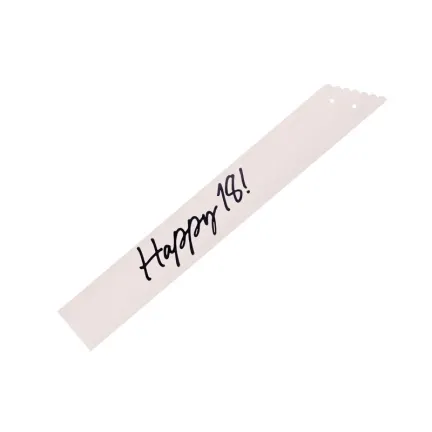 Szarfa Happy na osiemnastkę 18, kremowa, 76 cm