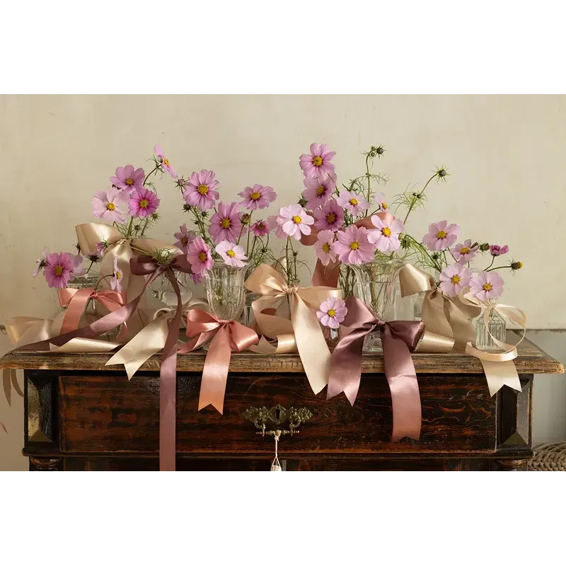 Tasiemka satynowa, ciemny brudny róż, 38mm/25m Tasiemka satynowa, ciemny brudny róż, 38mm/25m