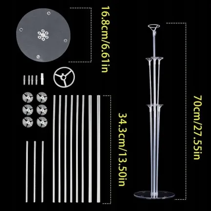 STOJAK NA BALONY Dekoracyjny Stelaż 70 cm