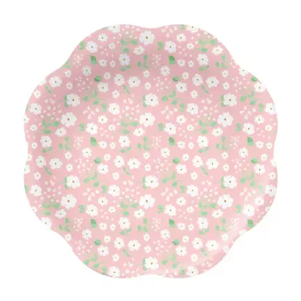 Talerzyk papierowy Łąka 9cali 6szt. zestaw