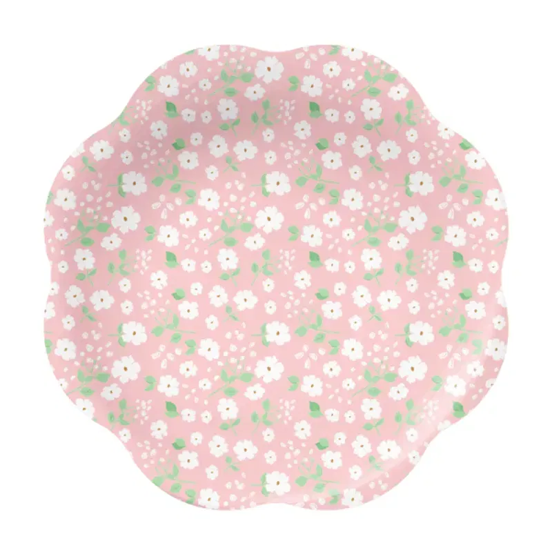 Talerzyk papierowy Łąka 9cali 6szt. zestaw