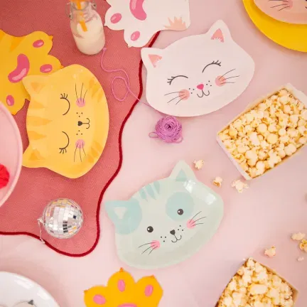 Talerzyki papierowe Kotki 6szt. zestaw Talerzyki papierowe Kotki 6szt. zestaw