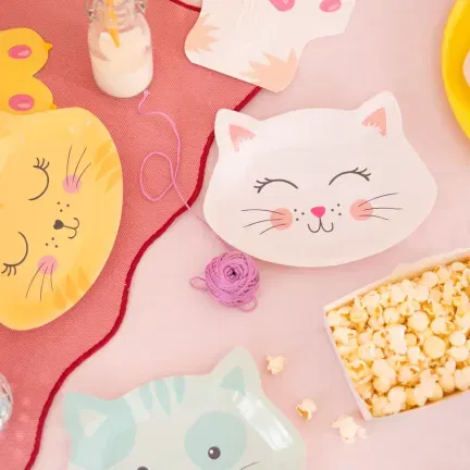 Talerzyki papierowe Kotki 6szt. zestaw Talerzyki papierowe Kotki 6szt. zestaw