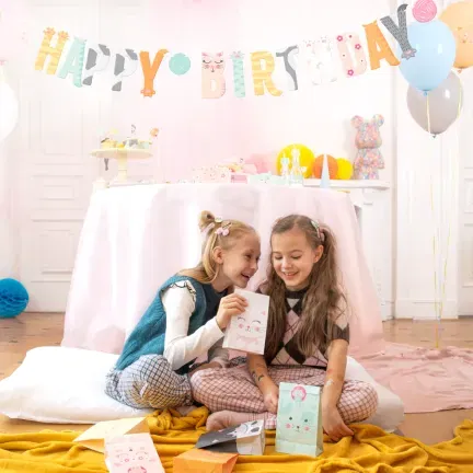 Baner Happy Birthday Kotki 200x18cm