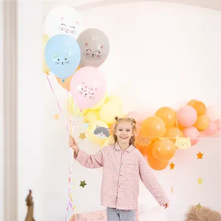 Balony Kotki 12cali 6szt. zestaw Balony Kotki 12cali 6szt. zestaw