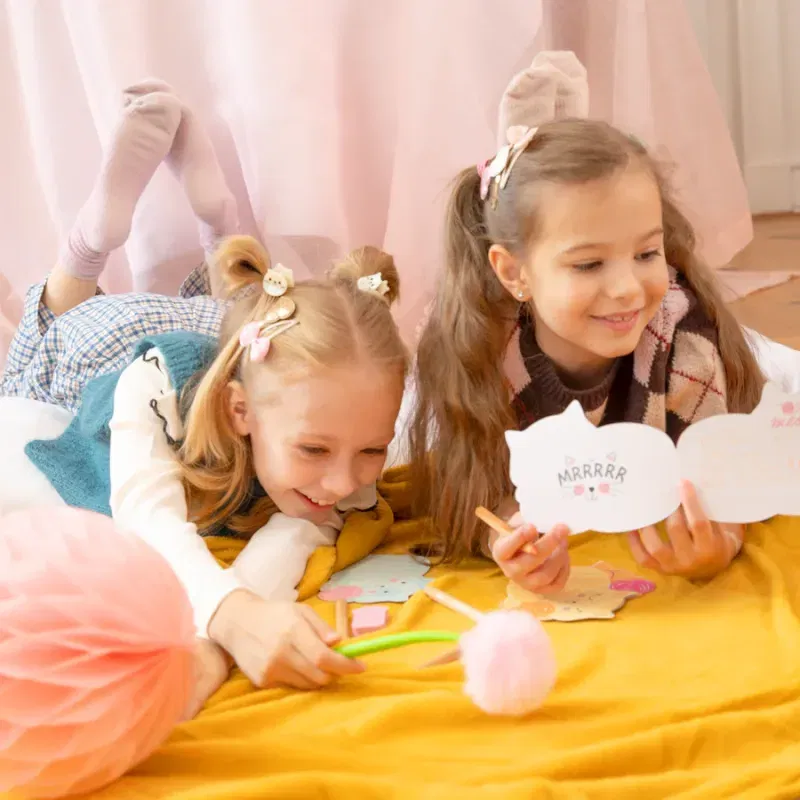 Zaproszenie na imprezę Kotki 6szt. zestaw