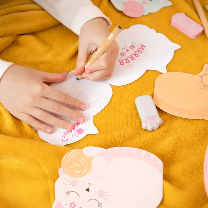 Zaproszenie na imprezę Kotki 6szt. zestaw