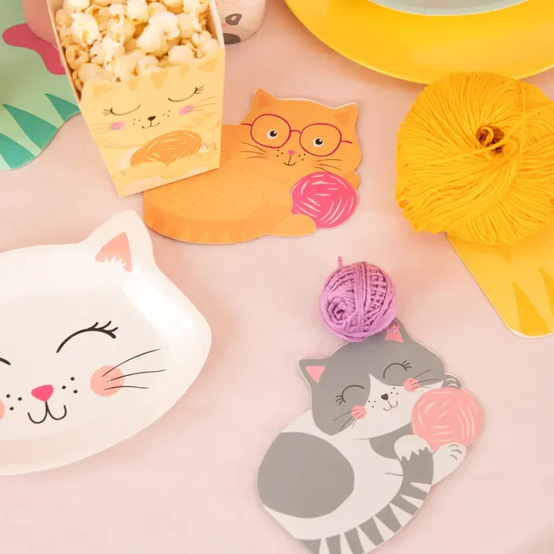 Zaproszenie na imprezę Kotki 6szt. zestaw