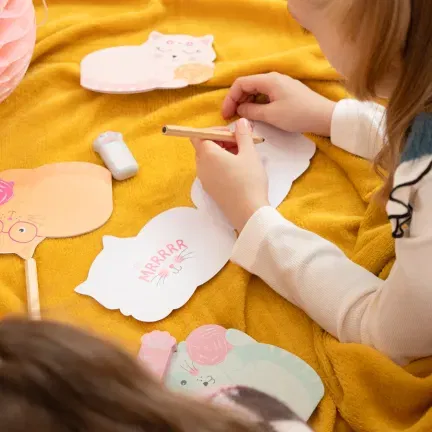 Zaproszenie na imprezę Kotki 6szt. zestaw