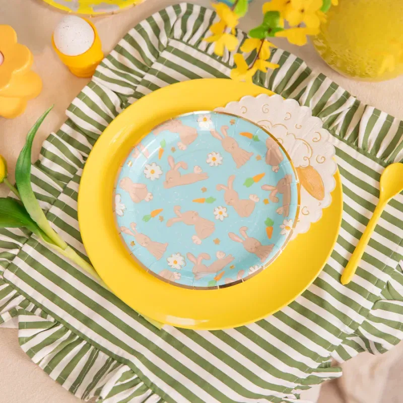 Talerzyk papierowy Wielkanoc Zajączki 7 cali 6 szt. zestaw Talerzyk papierowy Wielkanoc Zajączki 7 cali 6 szt. zestaw