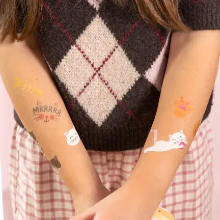 Tatuaże zmywalne Kotki 23szt. zestaw Tatuaże zmywalne Kotki 23szt. zestaw