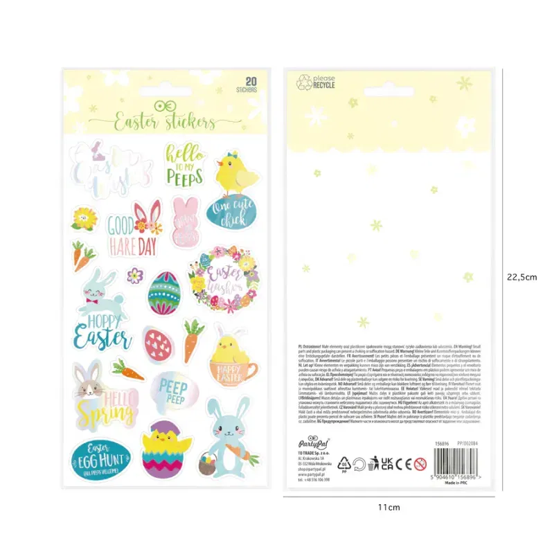 Naklejki wielkanocne 20 szt.