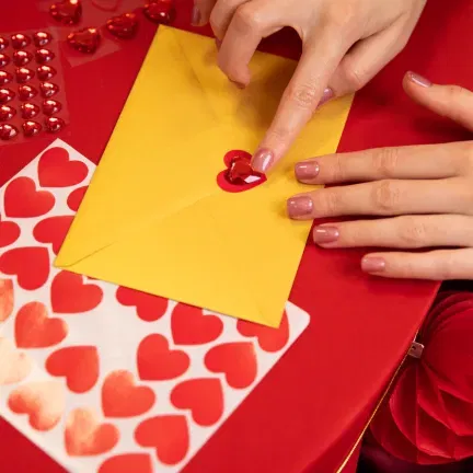 Naklejki Serce czerwone 30szt.