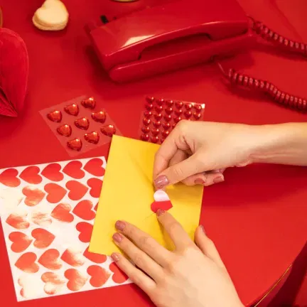 Naklejki Serce czerwone 30szt.