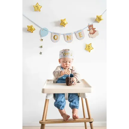 Baner na krzesło i korona Miś, 50x20.5 cm