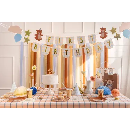 Baner First Birthday z misiami, 2,55 m Baner First Birthday z misiami, 2,55 m