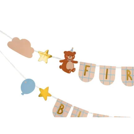 Baner First Birthday z misiami, 2,55 m Baner First Birthday z misiami, 2,55 m
