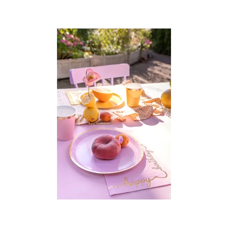 Talerzyki papierowe pastelowe kolory 21 cm 6szt Talerzyki papierowe pastelowe kolory 21 cm 6szt