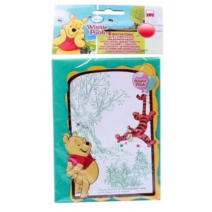 Zaproszenia "Winnie" Kubuś Puchatek 6szt.