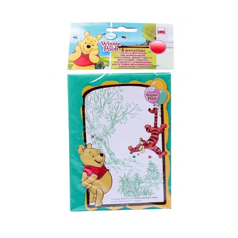 Zaproszenia "Winnie" Kubuś Puchatek 6szt.