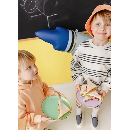 Talerzyki papierowe pastelowe kolory 21 cm 6szt Talerzyki papierowe pastelowe kolory 21 cm 6szt