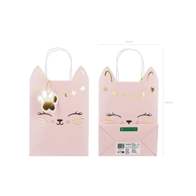 Torebka na prezenty Kotek 18 x 10,5 x 27,5 cm