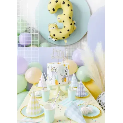 Balon foliowy Cyfra 3 - Gepard, 68x98 cm