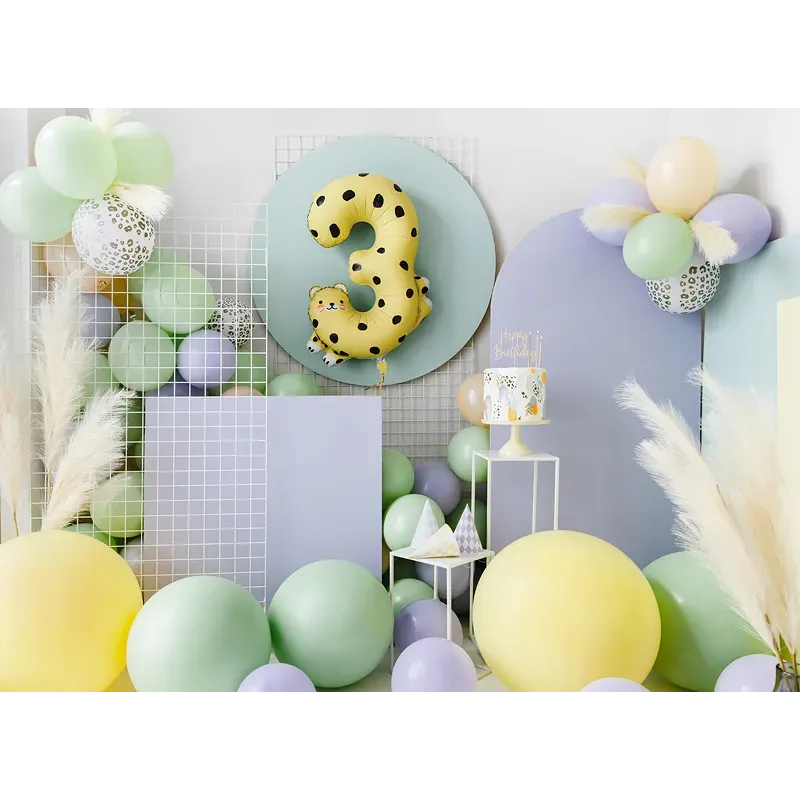 Balon foliowy Cyfra 3 - Gepard, 68x98 cm