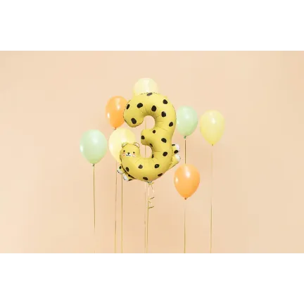 Balon foliowy Cyfra 3 - Gepard, 68x98 cm