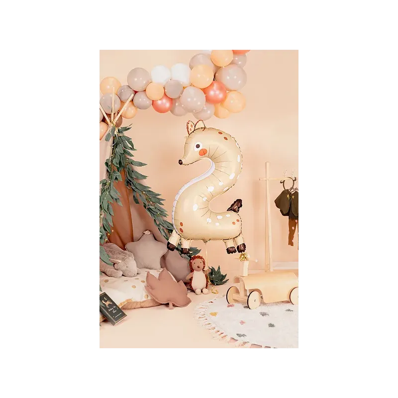 Balon foliowy Cyfra 2 - Sarenka, 65x102 cm