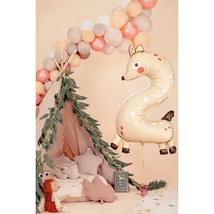 Balon foliowy Cyfra 2 - Sarenka, 65x102 cm