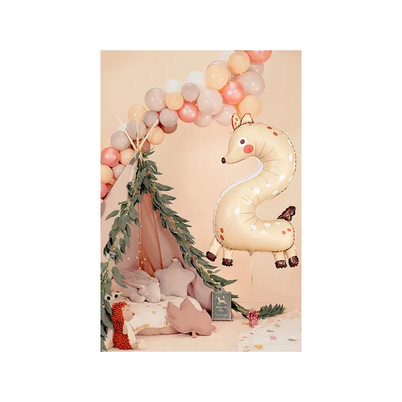 Balon foliowy Cyfra 2 - Sarenka, 65x102 cm