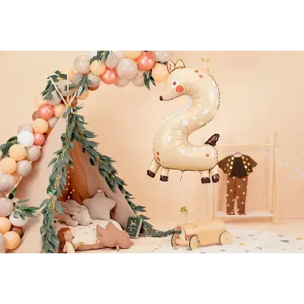 Balon foliowy Cyfra 2 - Sarenka, 65x102 cm