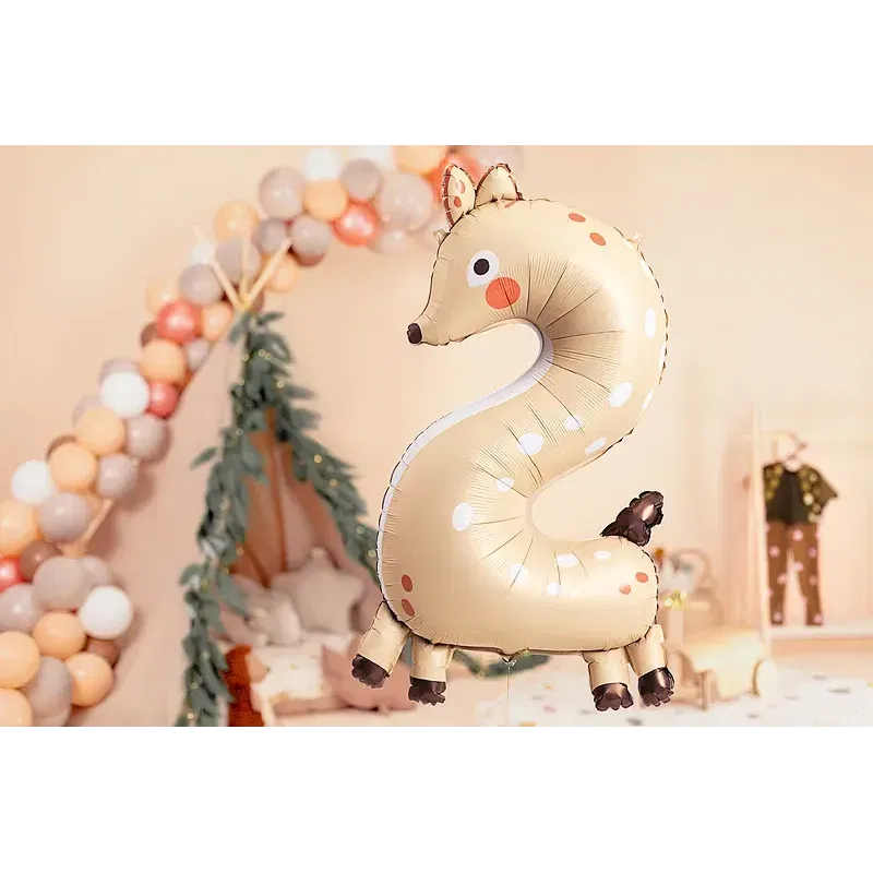 Balon foliowy Cyfra 2 - Sarenka, 65x102 cm