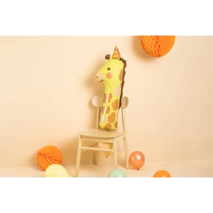 Balon foliowy Cyfra 1 - Żyrafa, 42x90 cm