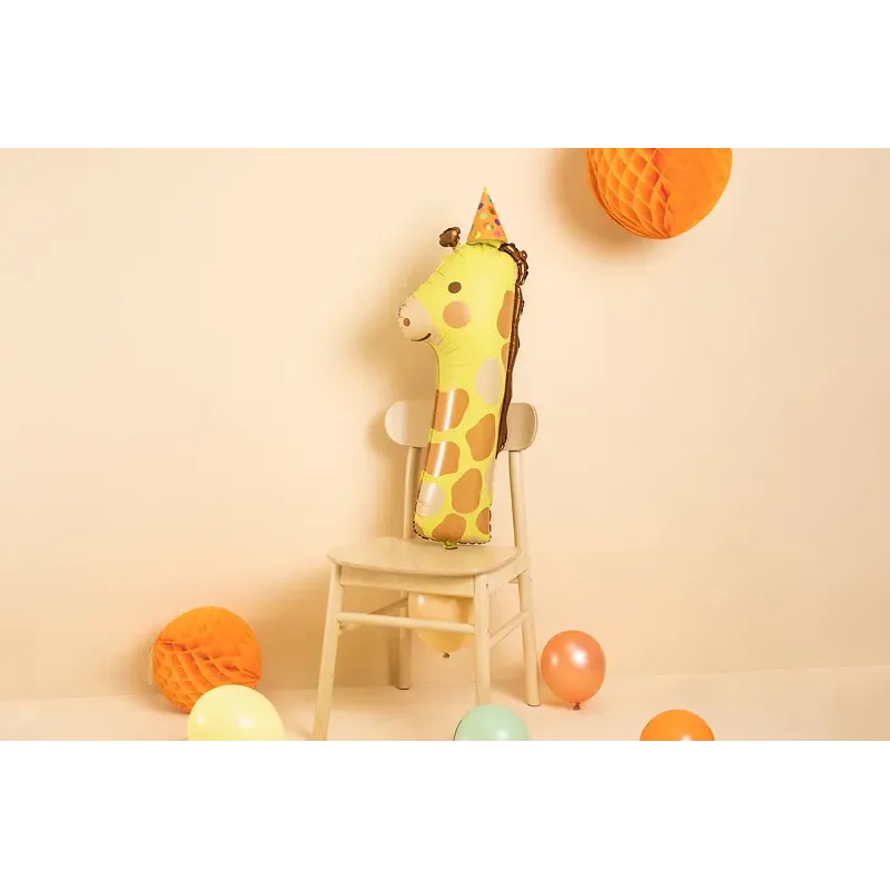 Balon foliowy Cyfra 1 - Żyrafa, 42x90 cm
