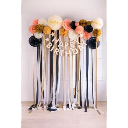 Kula bibułowa, jasna brzoskwinia, 30cm