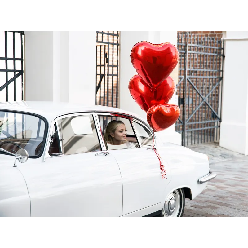 Balon foliowy serce 61cm, czerwony