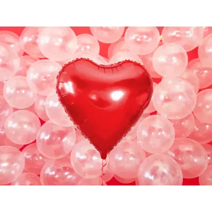 Balon foliowy serce 61cm, czerwony