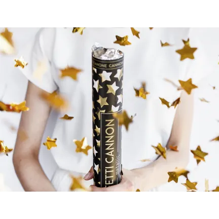 Tuba z gwiazdkami, złoty, 40cm