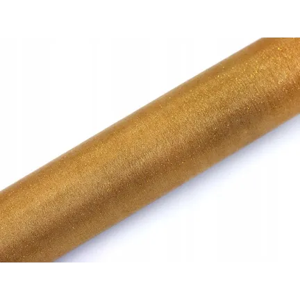 Organza złota - 0,36 x 9 m