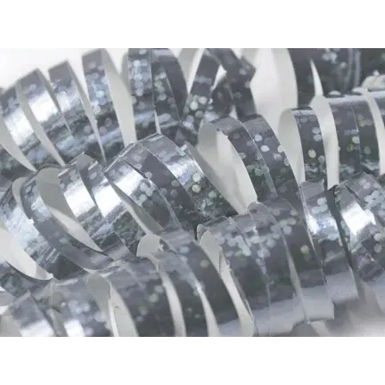 Serpentyny srebro holograficzne 3,8m Serpentyny srebro holograficzne 3,8m