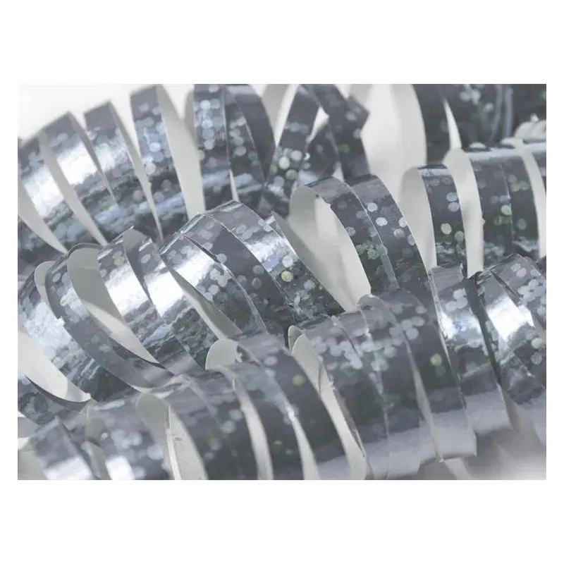 Serpentyny srebro holograficzne 3,8m Serpentyny srebro holograficzne 3,8m